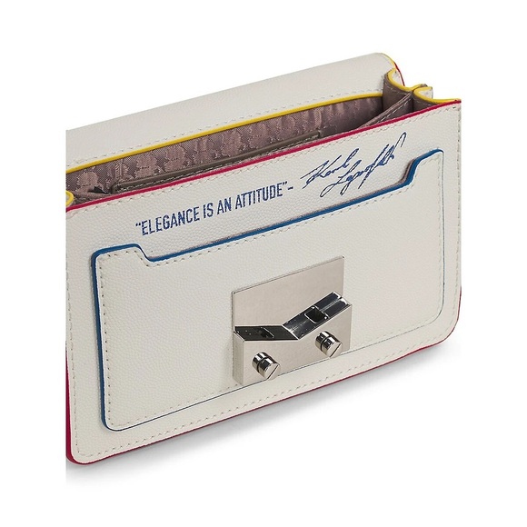 Karl Lagerfeld Corinne Leather Shoulder Bag - white - Picture 4 of 5